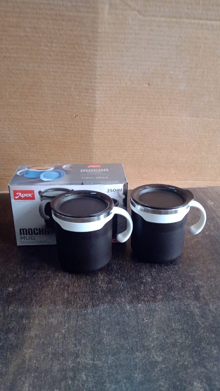 2 Pcs Premium Mocha Mug Set 250 ml 2 Pcs Premium Mocha Mug Set 250 ml